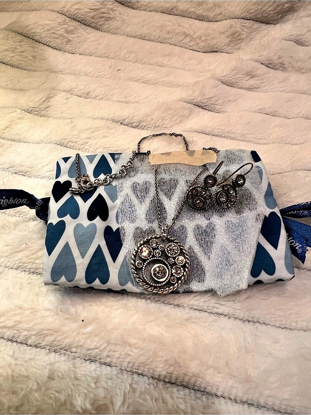 Brighton Halo Jewelry Gift Set Silver & Blue